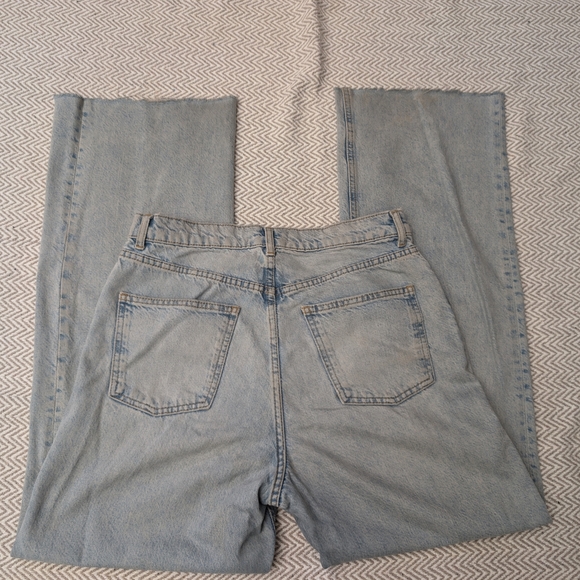 Zara Wide Leg Jeans - Light Blue - Picture 5 of 9